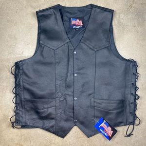 BRAND NEW with tags genuine leather vest